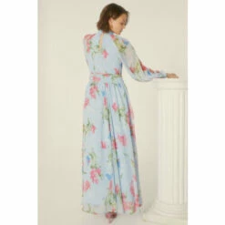 Oasis Cut Out Chiffon Balloon Sleeve Maxi Dress For Female -Oasis Sales Store unnamed file 1013