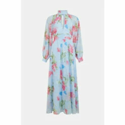 Oasis Cut Out Chiffon Balloon Sleeve Maxi Dress For Female -Oasis Sales Store unnamed file 1014