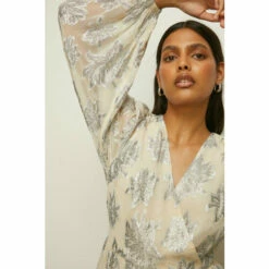 Oasis Metallic V Front Midi Dress For Female -Oasis Sales Store unnamed file 1017