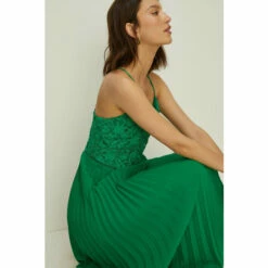 Oasis Strappy Lace V Neck Pleat Midi Dress For Female