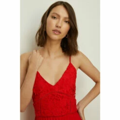 Oasis Strappy Lace V Neck Pleat Midi Dress For Female -Oasis Sales Store unnamed file 1033