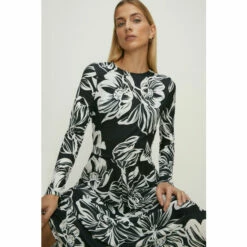 Oasis Slinky Jersey Floral Pleated Midi Dress For Female -Oasis Sales Store unnamed file 1038