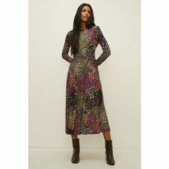 Oasis Slinky Jersey Floral Pleated Midi Dress For Female -Oasis Sales Store unnamed file 1040