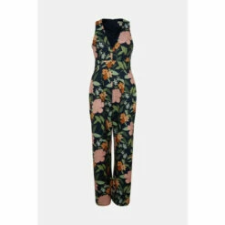 Oasis Printed Scuba V Neck Jumpsuit For Female -Oasis Sales Store unnamed file 1068