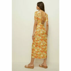 Oasis Petite Printed Mesh Tie Back Midi Dress For Female -Oasis Sales Store unnamed file 1098