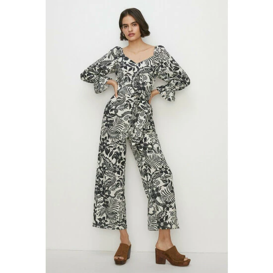 Oasis Rachel Stevens Paisley Floral Jumpsuit For Female 4 Oasis Rachel Stevens Paisley Floral Jumpsuit For Female - Image 2