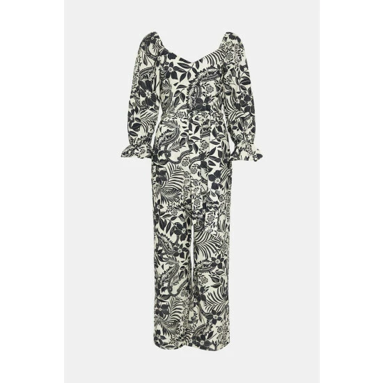 Oasis Rachel Stevens Paisley Floral Jumpsuit For Female 6 Oasis Rachel Stevens Paisley Floral Jumpsuit For Female - Image 4