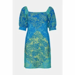 Oasis Textured Scarf Print Mini Dress For Female -Oasis Sales Store unnamed file 1114