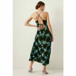 Oasis Floral Check Strappy Midi Dress For Female -Oasis Sales Store unnamed file 1138