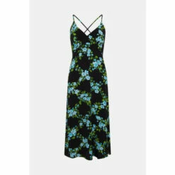Oasis Floral Check Strappy Midi Dress For Female -Oasis Sales Store unnamed file 1139