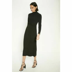 Oasis Twist Detail Funnel Neck Scuba Crepe Midi Dress For Female -Oasis Sales Store unnamed file 1170