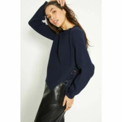 Oasis Rib D-ring Detail Jumper For Female