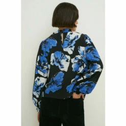 Oasis Large Scale Floral Printed Shirred Cuff Top For Female -Oasis Sales Store unnamed file 1244