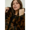 Oasis Plus Size Animal Faux Fur Collared Coat For Female -Oasis Sales Store unnamed file 1253