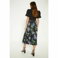 Oasis Puff Sleeve Floral 2 In 1 Pleated Midi Dress For Female -Oasis Sales Store unnamed file 128