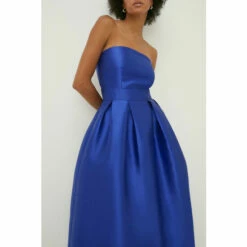 Oasis Satin Bandeau Tailored Pleated Midi Dress For Female -Oasis Sales Store unnamed file 1292