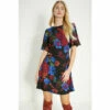 Oasis Floral Printed Ruched Detail Crepe Mini Dress For Female -Oasis Sales Store unnamed file 1308