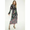 Oasis Placement Border Floral Midi Dress For Female -Oasis Sales Store unnamed file 131