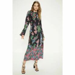 Oasis Placement Border Floral Midi Dress For Female