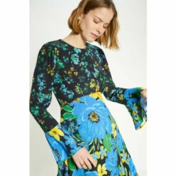 Oasis Patch Print Bold Floral Mini Dress For Female