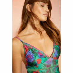 Oasis Floral Ladder Trim Swimsuit For Female