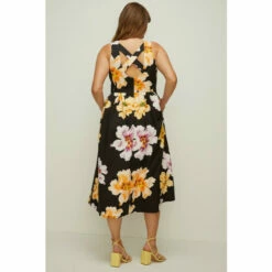 Oasis Plus Size Floral Cross Back Scuba Midi Dress For Female -Oasis Sales Store unnamed file 1335