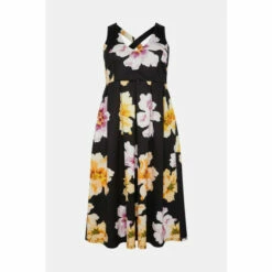 Oasis Plus Size Floral Cross Back Scuba Midi Dress For Female -Oasis Sales Store unnamed file 1336
