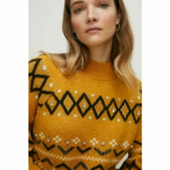 Oasis Embellished Fairisle Jumper For Female