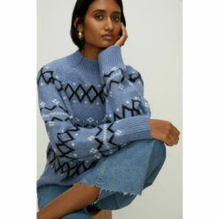 Oasis Embellished Fairisle Jumper For Female -Oasis Sales Store unnamed file 1382