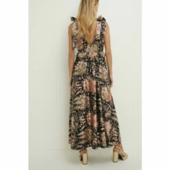 Oasis Floral Plunge Bow Shoulder Midi Dress For Female -Oasis Sales Store unnamed file 1385