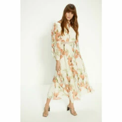 Oasis Magnolia Floral Lace Balloon Sleeve Midi Dress For Female -Oasis Sales Store unnamed file 140