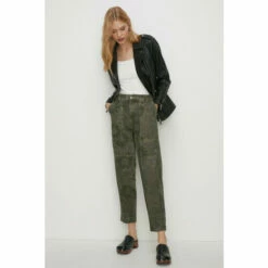 Oasis Floral Printed Canvas Utility Trouser For Female