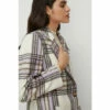 Oasis Purple Check Single Breasted Relaxed Coat For Female -Oasis Sales Store unnamed file 1409