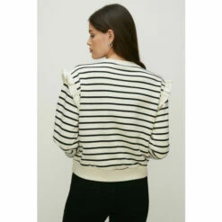 Oasis Frill Insert Stripe Sweatshirt For Female -Oasis Sales Store unnamed file 1421