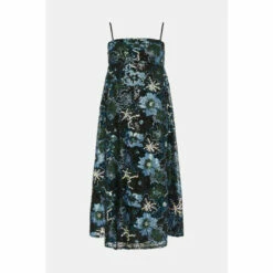 Oasis Embroidered Floral Mesh Strappy Midi Dress For Female -Oasis Sales Store unnamed file 1448
