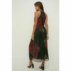 Oasis Glitter Plisse Floral Halter Neck Maxi Dress For Female -Oasis Sales Store unnamed file 1496