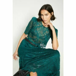 Oasis Sales Store 27 Oasis Lace Scalloped Crop Top Co-ord For Female