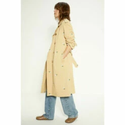 Oasis Embroidered Trench Coat For Female