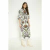 Oasis Paisley Jacquard Ruched Sleeve Midi Dress For Female -Oasis Sales Store unnamed file 1542