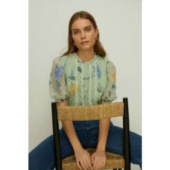 Oasis Lace Trim Floral Blouse For Female -Oasis Sales Store unnamed file 1551