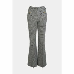 Oasis Petite Geo Jacquard Kick Flare Trouser For Female -Oasis Sales Store unnamed file 1567