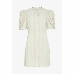 Oasis Cord Scallop Puff Sleeve Mini Dress For Female -Oasis Sales Store unnamed file 158