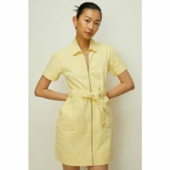 Oasis Stretch Denim Belted Zip Detail Dress For Female -Oasis Sales Store unnamed file 1584