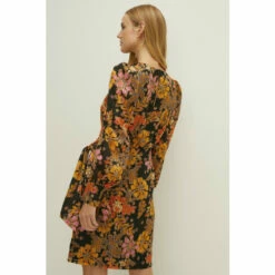 Oasis Mosaic Floral Stripe Chiffon Tie Side Dress For Female -Oasis Sales Store unnamed file 1588