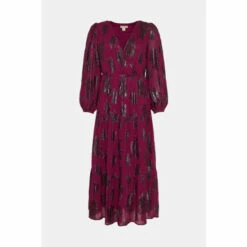 Oasis Metallic V Front Midi Dress For Female -Oasis Sales Store unnamed file 16