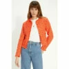 Oasis Petite Check Tweed Fringed Blazer For Female -Oasis Sales Store unnamed file 161