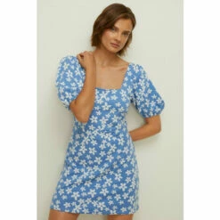Oasis Petite Floral Jacquard Tie Back Mini Dress For Female -Oasis Sales Store unnamed file 1610