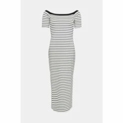 Oasis Stripe Ponte Bardot Midi Dress For Female -Oasis Sales Store unnamed file 1614