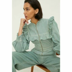 Oasis Cord Ruffle Yoke Jumpsuit For Female -Oasis Sales Store unnamed file 1637