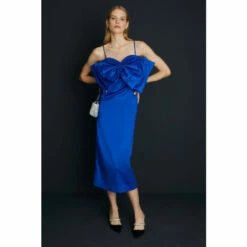 Oasis Strappy Extreme Bow Column Midi Dress For Female -Oasis Sales Store unnamed file 1643